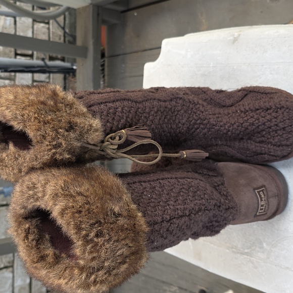 L.L. Bean Shoes - L.L. Bean Women's Brown Knit Boots